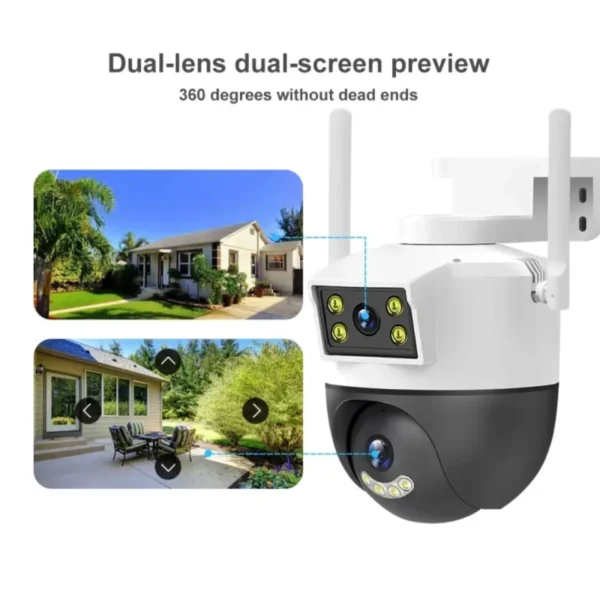H1-A Dual Lens Wifi PTZ Wireless Waterproof Security Camera - Image 2