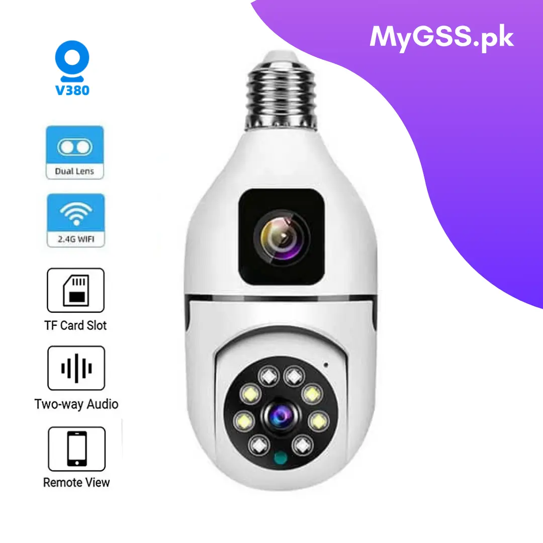 e27 bulb holder dual lens camera