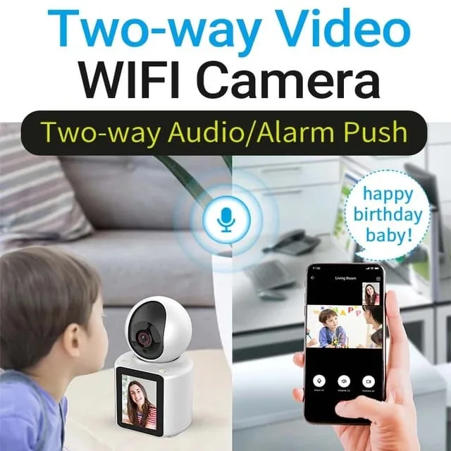 C30 Video Calling Wifi Smart Camera 2.8 Inch IPS Screen FHD 1080P One-Key Call - Image 4