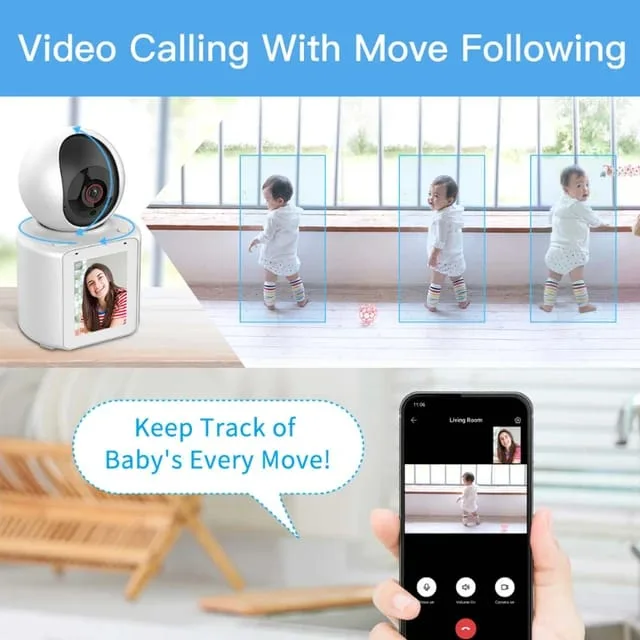 C30 Video Calling Wifi Smart Camera 2.8 Inch IPS Screen FHD 1080P One-Key Call - Image 5