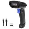 1D 2D QR Barcode Scanner Wireless and Wired with Battery Level Indicator Digital Printed Bar Code Reader Cordless Handheld Barcode Scanner Compact Plug and Play Model D5100 - Image 2