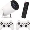 Game Projector X10 Plus Retro video game consoles Android 11 system Portable Intelligent Projector 720p H713 Lcd Projector Hd H300 game box - Image 2
