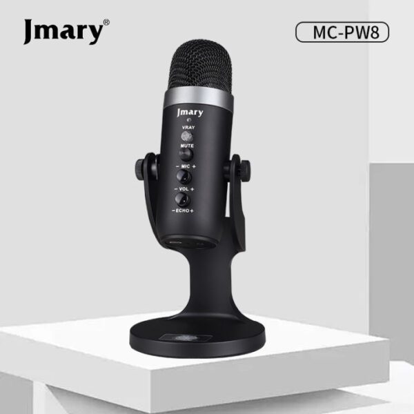 Jamry Mc-PW8 Professional USB Microphone, Professional Condenser Desktop USB Microphone for Podcasting, Gaming Streaming, Recording and Live Microphone for PC Computer Laptop - Image 3