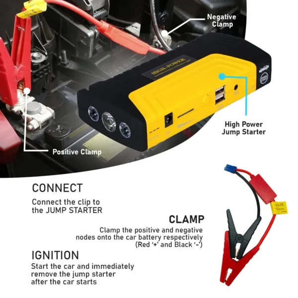 Imported Car Battery Jump Starter Power Bank - Image 2