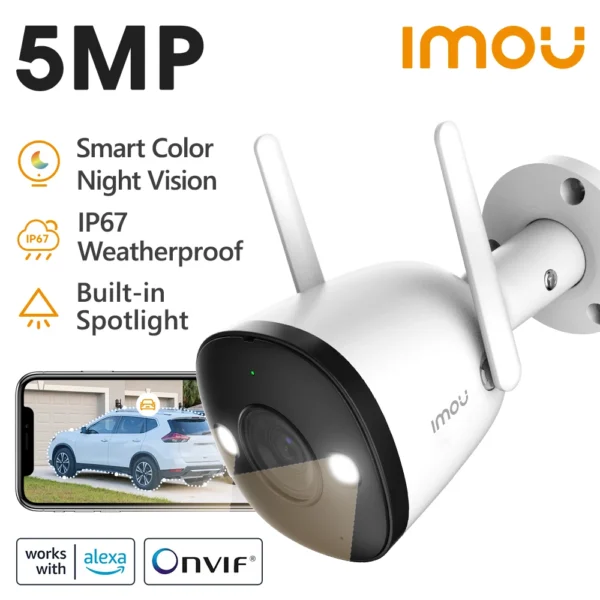 IMOU Bullet 2E 5MP 3K WiFi Outdoor Security Camera - Image 2