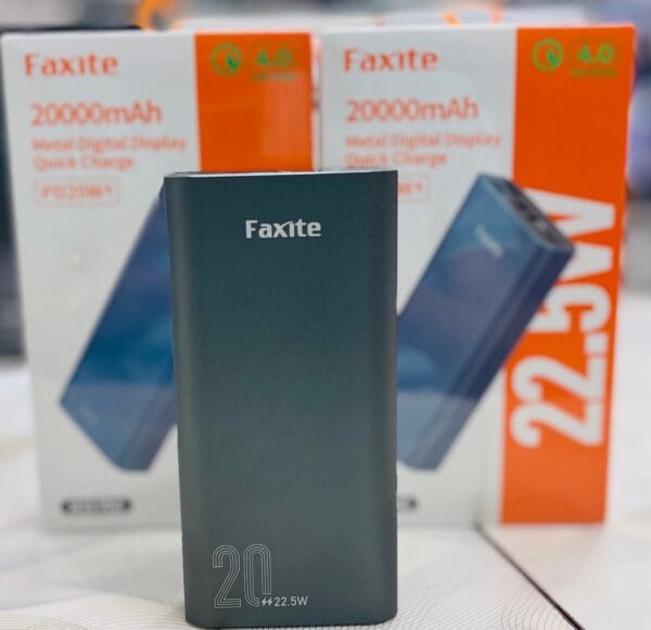 Faxite M20 Pro 20000mAh 22.5W Metal Digital Display Quick Charge 4.0 Power Bank - Image 2