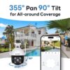Tenda CH3 1080P Outdoor Wi-Fi Pan/Tilt Camera 360 video camera Outdoor Surveillance Camera - Image 4