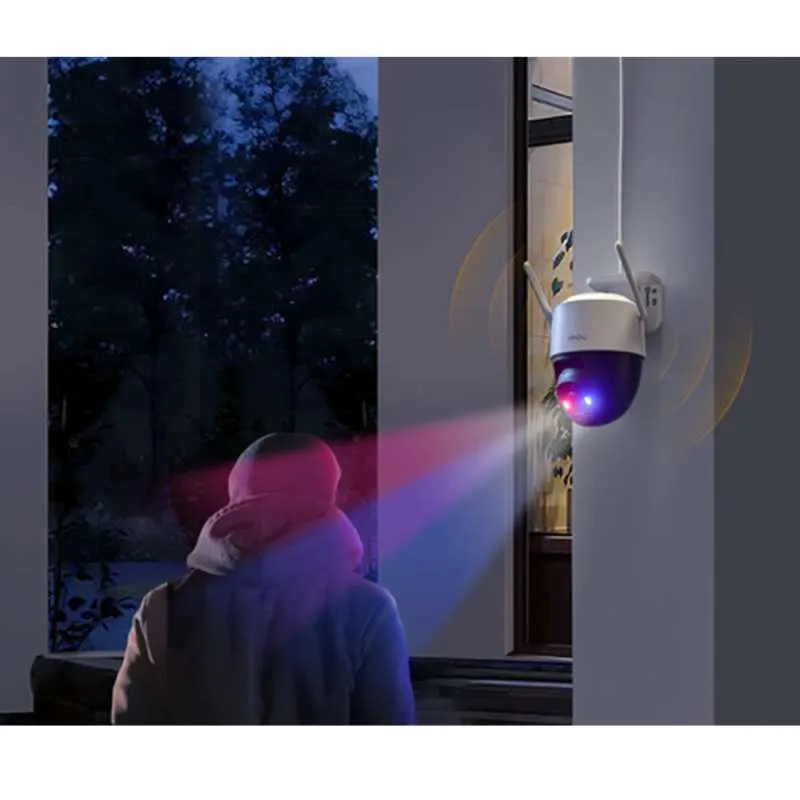 IMOU Cruiser SC 3MP WiFi Camera Red Blue Warning Lights Outdoor Security Camera Full-Color Night Vision AI Human Detection IP66 - Image 2