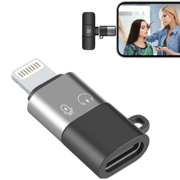 USB-C To Lightning OTG Audio Adapter For Mic and Phone - Image 2