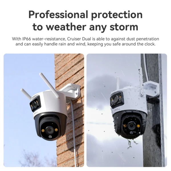IMOU Cruiser Dual 2 5PM+5MP / 10MP Outdoor Red-Bule Warning Light PTZ WiFi Camera - Image 2
