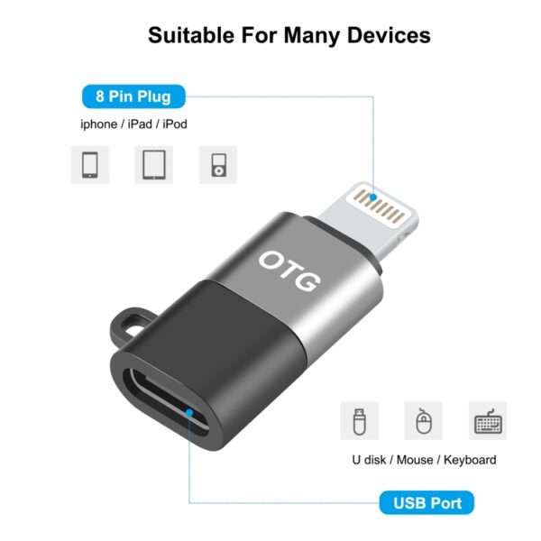 USB-C To Lightning OTG Audio Adapter For Mic and Phone - Image 3
