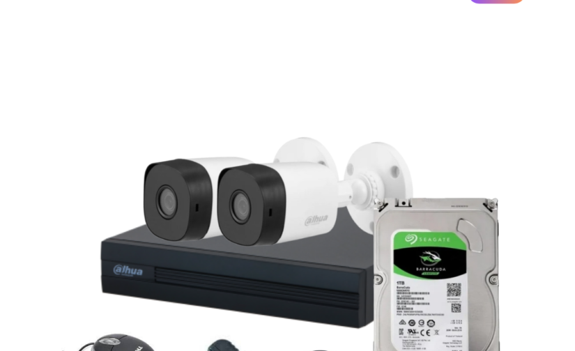 2 HD CCTV Cameras Package | 2MP CCTV Camera System | Dahua