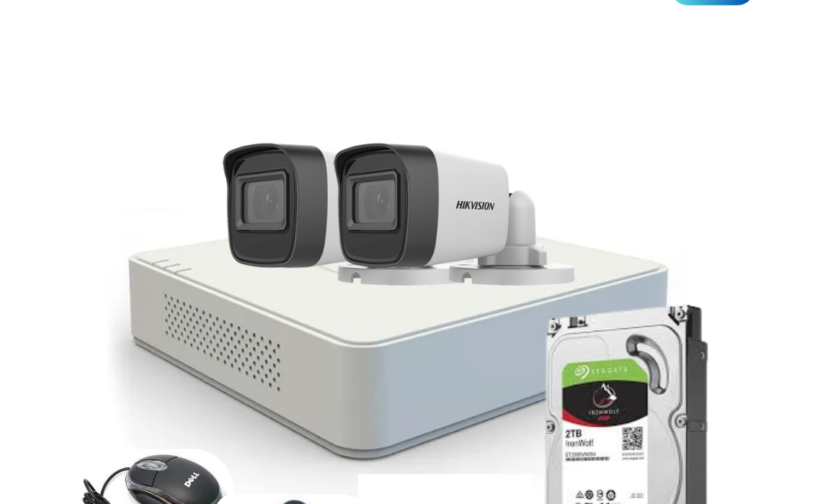 2 HD CCTV Cameras Package | 2MP CCTV Camera System | Hikvision