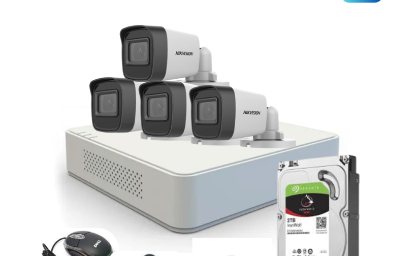 4 HD CCTV Cameras Package | 2MP CCTV Camera System | Hikvision