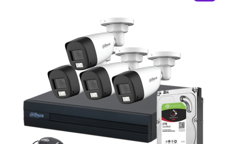 4 HD CCTV Cameras Package | 5MP CCTV Camera System | Dahua