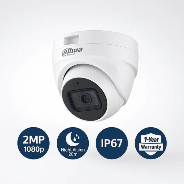 Dahua HAC-T1A21P-U  2 MP Full-HD 1080p Dome CCTV Camera - Image 4