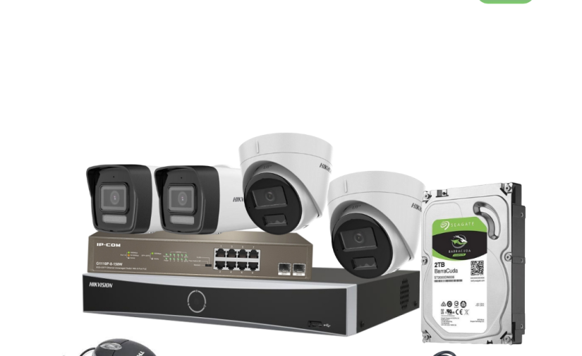 4 FHD IP Cameras Package | 4MP Network Security System | Hikvision