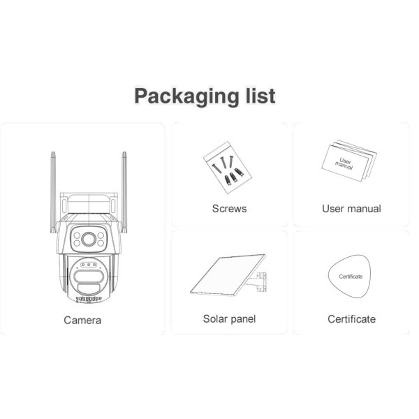 VStarcam BG622DR Solar 4G 6MP (3MP+3MP) Outdoor CCTV Surveillance Camera Battery Solar Camera - Image 5