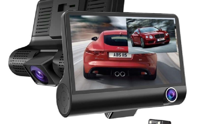 WDR Dashcam with 3 Camera Lenses Car DVR – Full HD 1080P