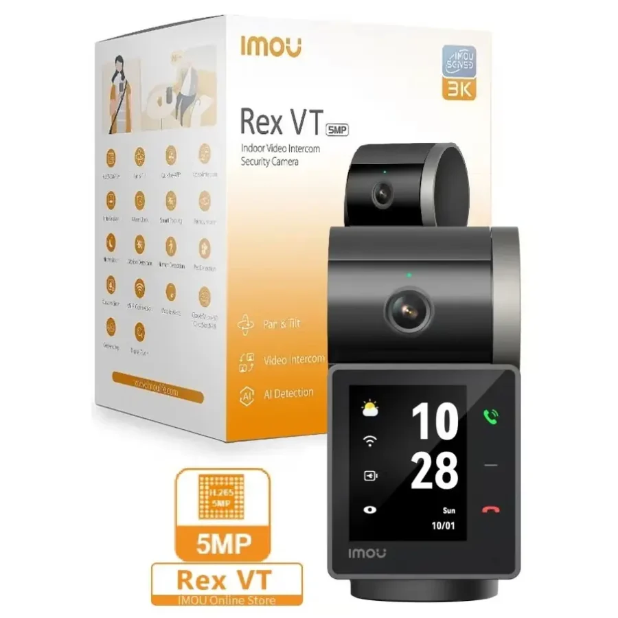 IMOU Rex VT 5MP 3K Indoor Screen Video Camera Human Pet Detection 2 ...