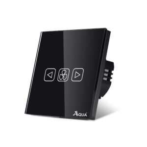 Glass WiFi Smart Fan Dimmer – Black