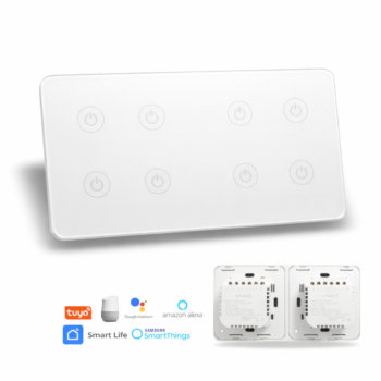 8gang smart wall panel white