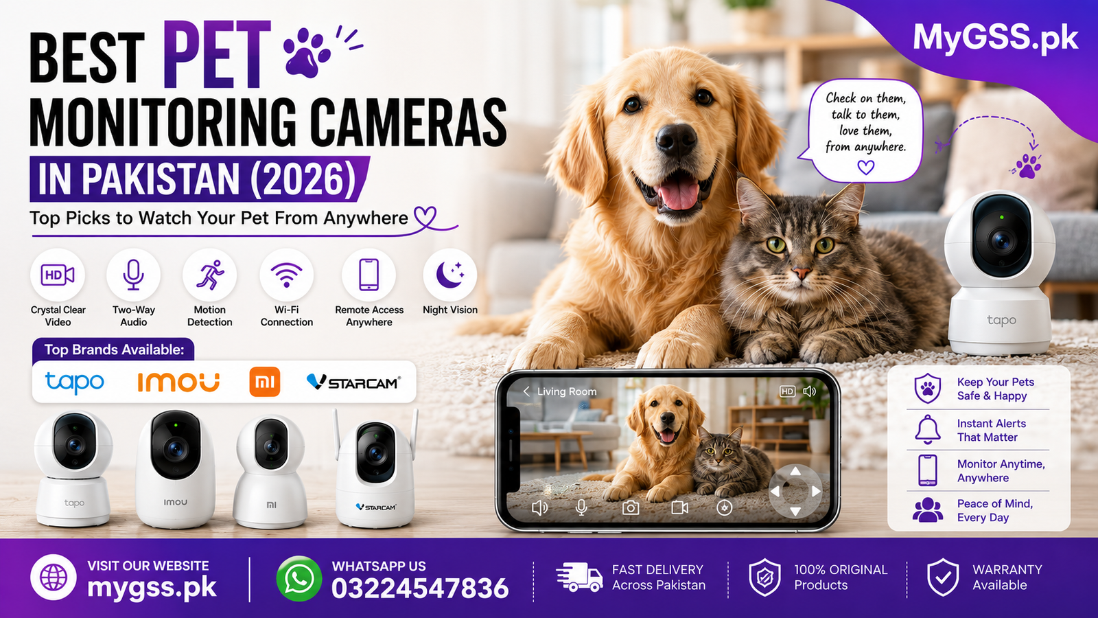 Best Pet Monitoring Cameras in Pakistan (2026): Top Picks to Watch Your Pet From Anywhere
