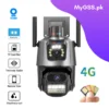 4G Dual Lens PTZ Camera 4MP with Alarm Lights