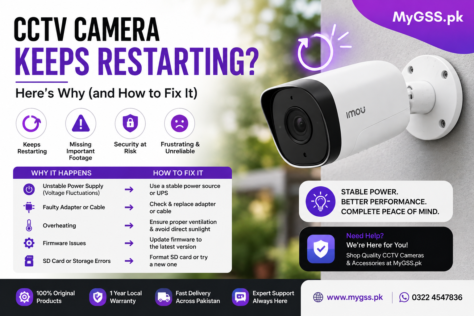 CCTV Camera Restarting? Causes and Fixes