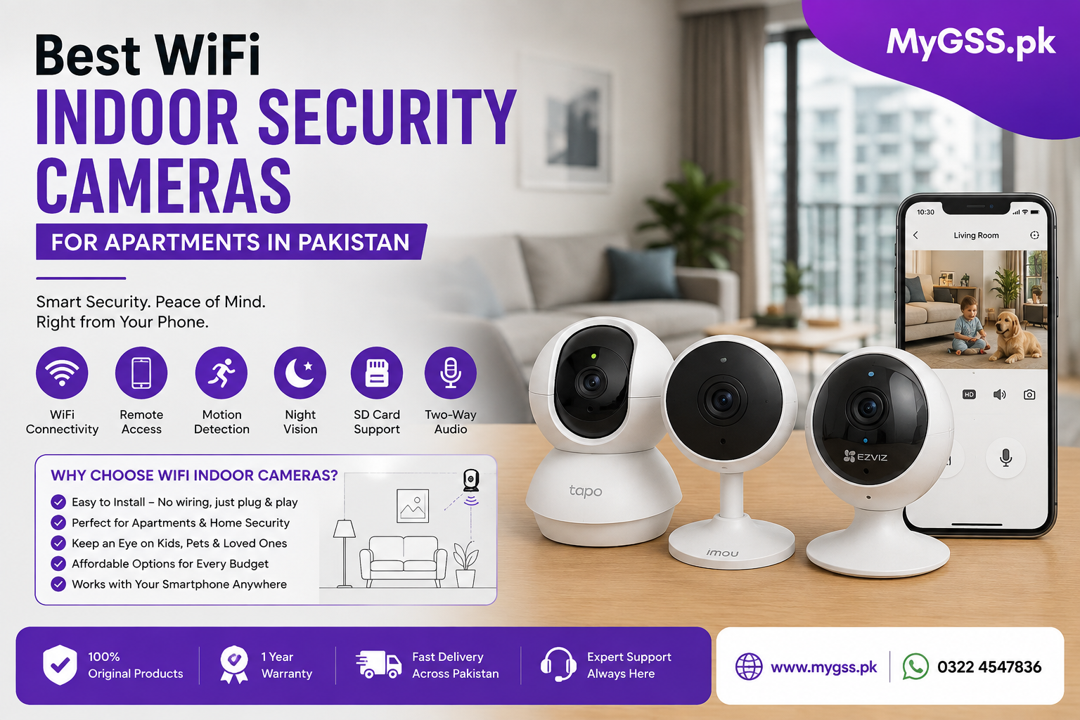 Best WiFi Indoor Security Cameras for Apartments in Pakistan